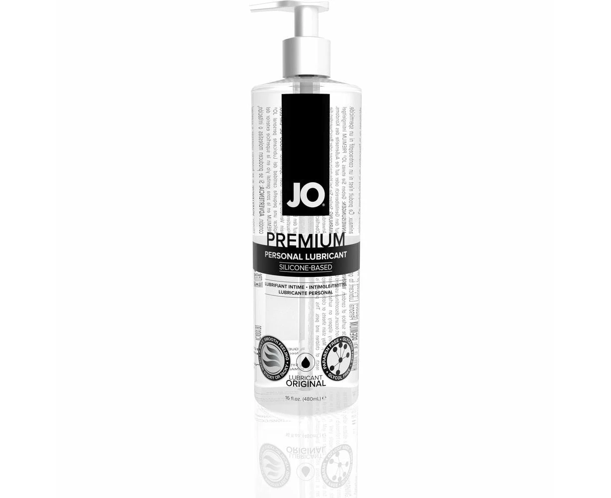 Jo Premium Silicone Personal Lubricant Long Lasting, Silky Smooth, Waterproof 16 Oz For Men And Women Enhance Intimate Pleasure Clear