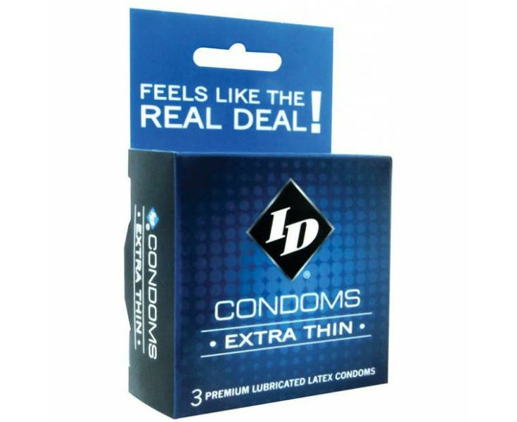 Id Extra Thin Condom 3 Pack Latex Condoms Ultimate Sensation For Safe Intimacy