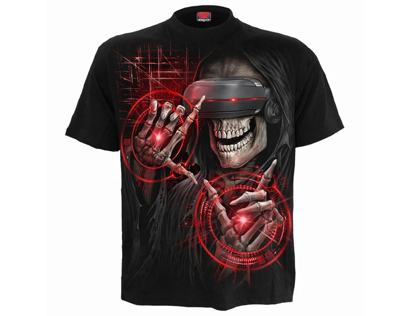 Spiral Direct Unisex Adult Cyber Death T-Shirt (Black) - HE2526