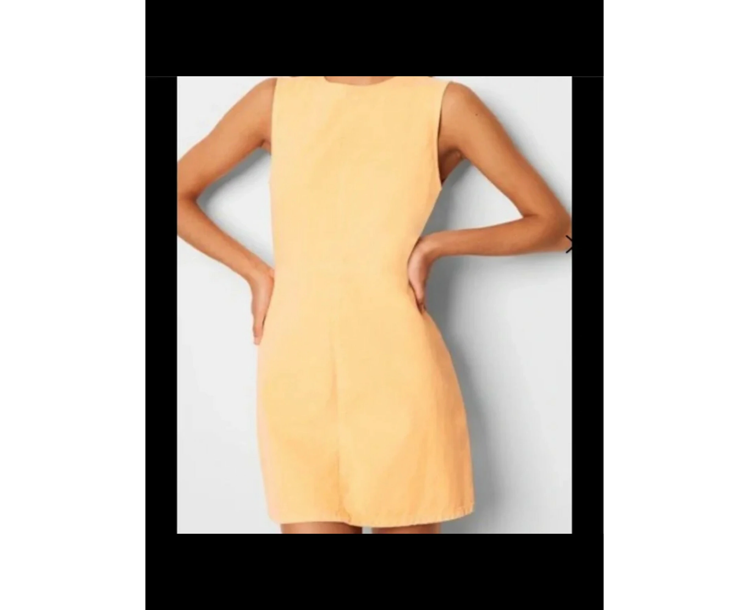 FRENCH CONNECTION Womens Orange Zippered Darted Sleeveless Crew Neck Mini Sheath Dress 10