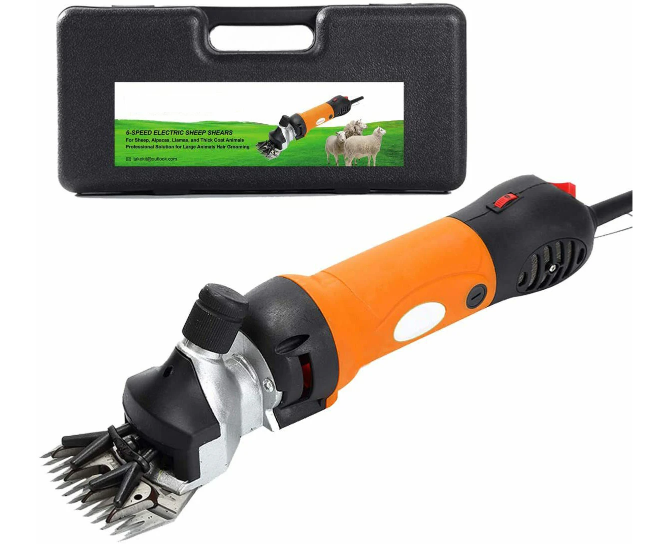 Sheep Shears Electric Animal Grooming Clippers for Sheep Alpacas Llamas and Large Thick Coat Animals, 6 Speeds Heavy Duty Farm Livestock Haircut Trimmer