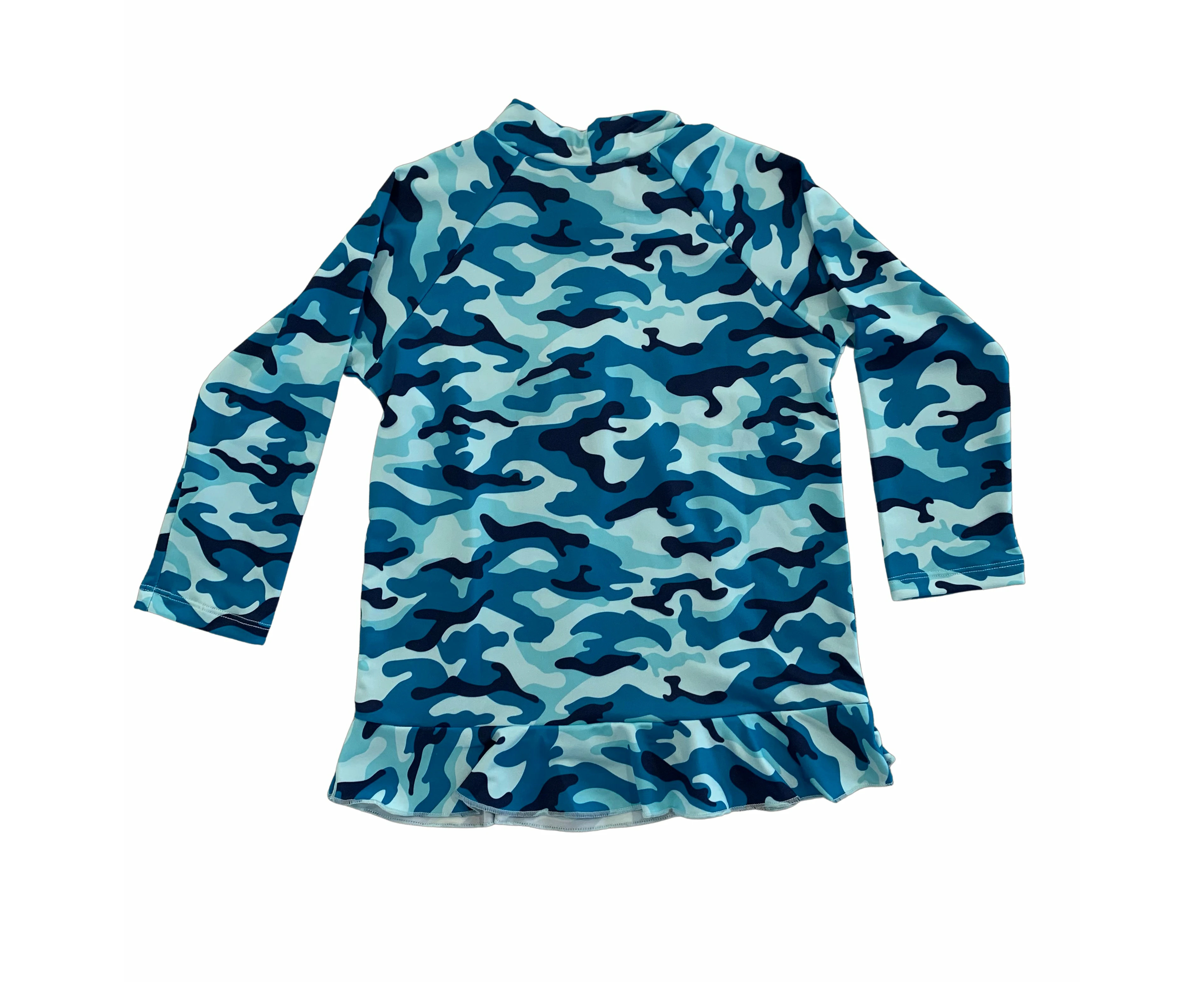 Girls Rashie - Blue Camo