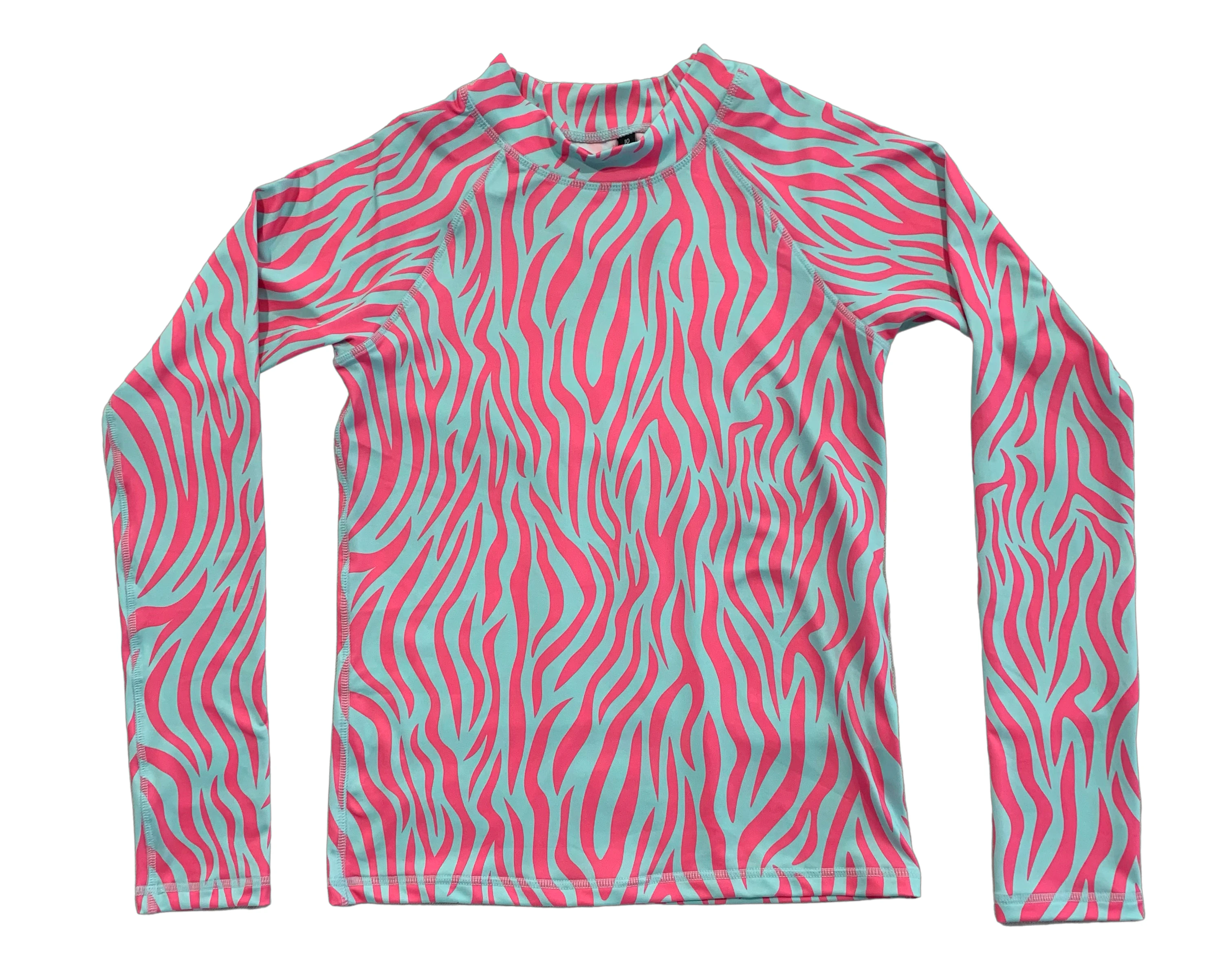 Boys Rashie  - Pink & Blue Zebra