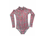 Girls Surf Suit - Pink & Blue Zebra