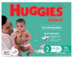 Huggies Infant Nappies Size 2 4-8kg 96pk