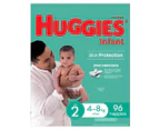 Huggies Infant Nappies Size 2 4-8kg 96pk