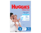 Huggies Ultra Dry Nappies for Boys Size 3 6-11kg 90pk