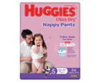 Huggies Ultra Dry Nappy Pants for Girls Size 5 12-17kg 108pk