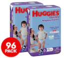 Huggies Ultra Dry Nappy Pants for Boys Size 6 15kg+ 96pk