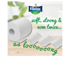 2 x 4pk Kleenex Complete Clean Double Length Toilet Paper Rolls