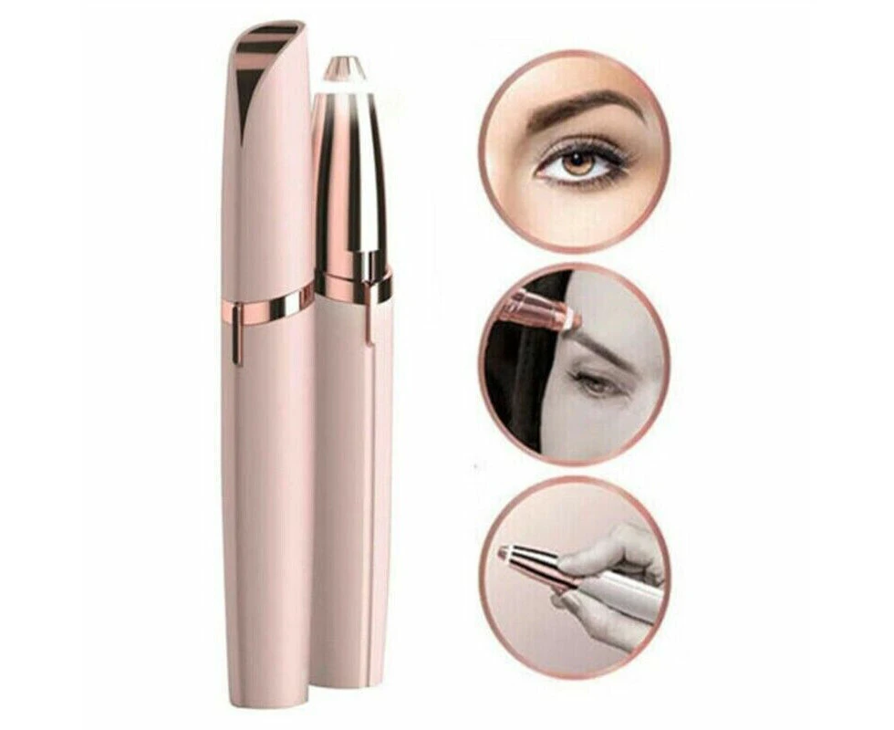 Electric Eyebrow Trimmer Finishing Touch Flawless Brows Hair Remover LED Light