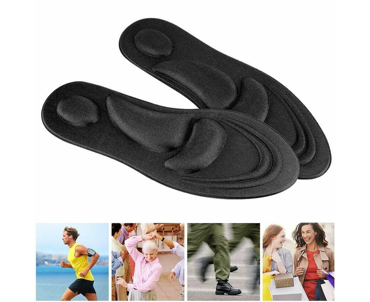 2x Insoles Flat Feet Arch Support Memory Foam Insole Shoe Pad Comfort Unisex - L