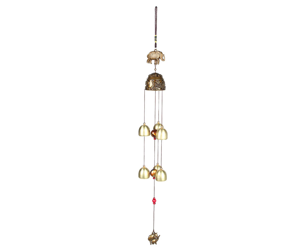 Hanging Ornament Good Luck Feng Shui Color Bells Wind Chimes China Home Decorelephant()