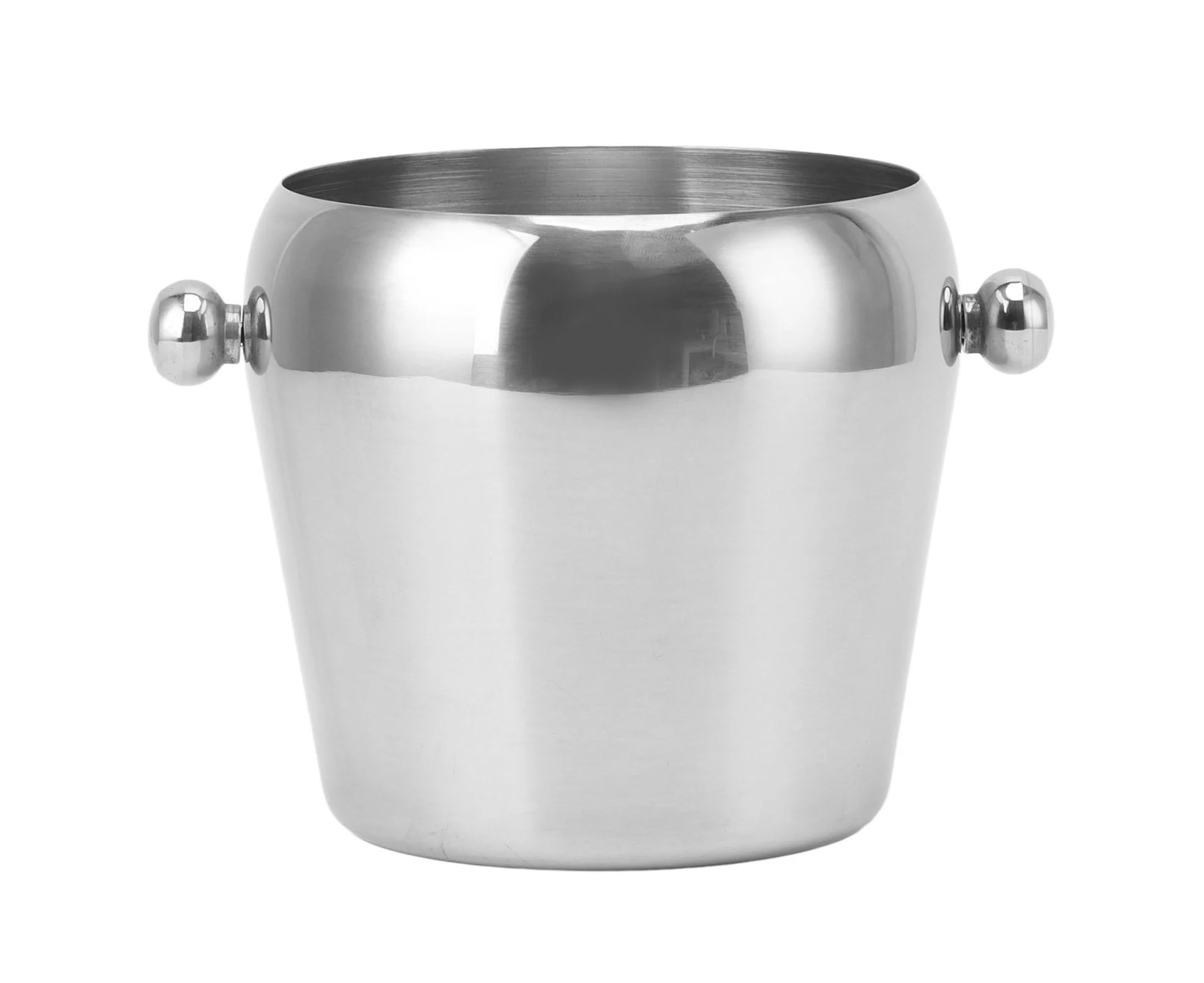 Stainless Steel Ice Bucket 2L Large Capacity Smooth Handle Perfect For Home Bars Parties Silver