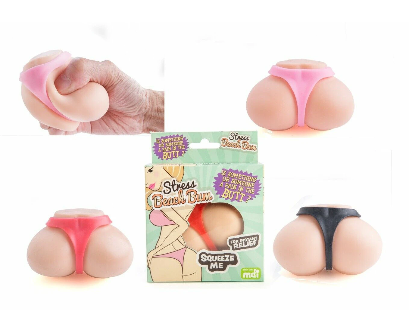 Stress Relief Ball Foam Beach BumHand Squeeze Soft Adult Toy Antistress Gift