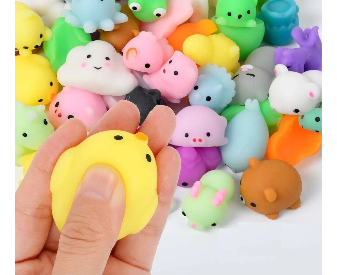 50PCS Animal Squishies Mochi Squeeze Fidget Toy Stretch Stress Relief Anxiety