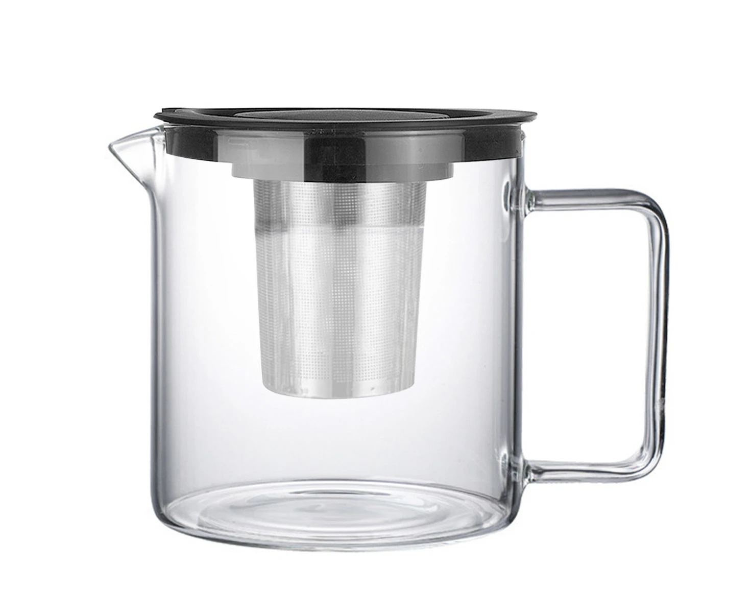 Cold Brew Coffee Maker Glass Pitcher Easy Fridge Storage Comfort Grip Handle Iced Tea