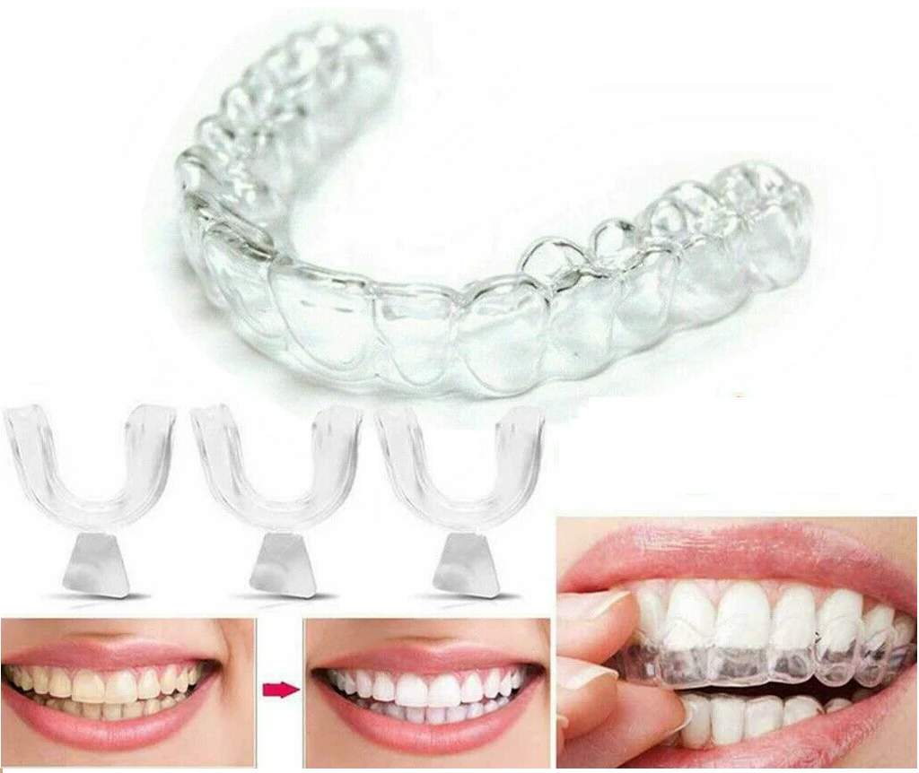 4x Teeth Grinding Mouth Guard Night Mouthguard Bruxism Clenching Sleeping Dental