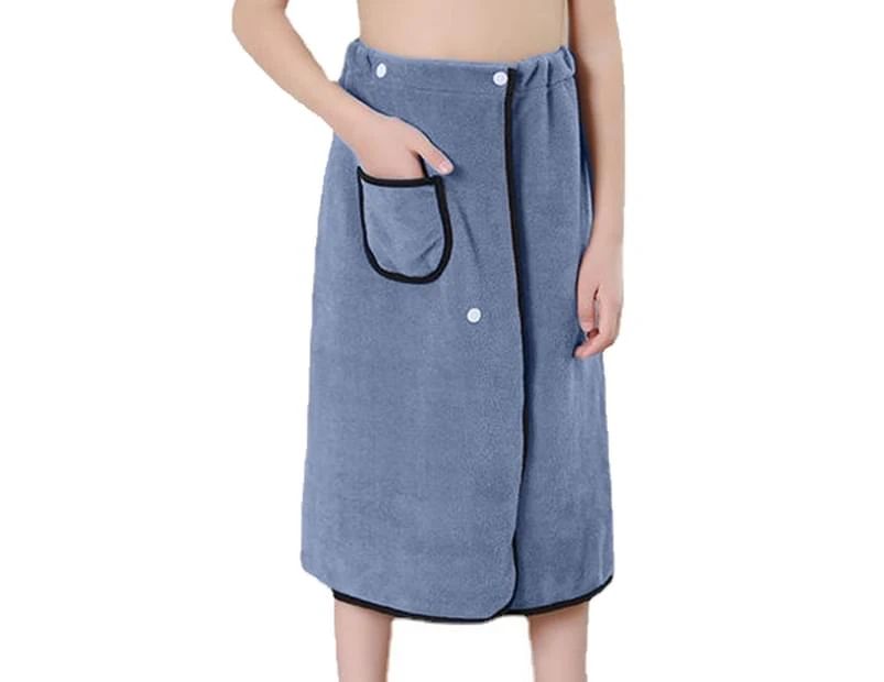 Children's bathrobe boys can wear bath towel for swimming, blue 35-80cm