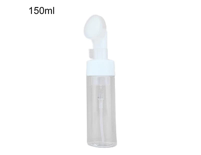 Foaming Bottle More Thicken Pressure Pump Plastic Silicone Brush Foaming Pump for Home-Transparent 150ML