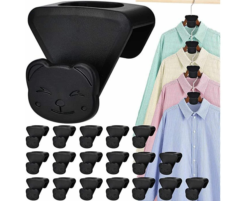 18 Pcs Clothes Hanger Space Saving Closet Organizers and Storage Shelves Hanger Extender for Heavy Duty Cascading Connection Hook