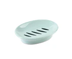 Double Layers Oval Soap Storage Holder Box Stand Kitchen Bathroom Accessories-Green