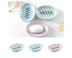 Double Layers Oval Soap Storage Holder Box Stand Kitchen Bathroom Accessories-Green