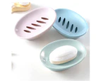 Double Layers Oval Soap Storage Holder Box Stand Kitchen Bathroom Accessories-Green