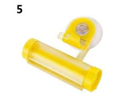 Useful Plastic Rolling Tube Squeezer Toothpaste Easy Dispenser Bathroom Holder-Yellow - Yellow