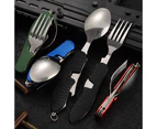 3-in-1 Cutlery Set- Black