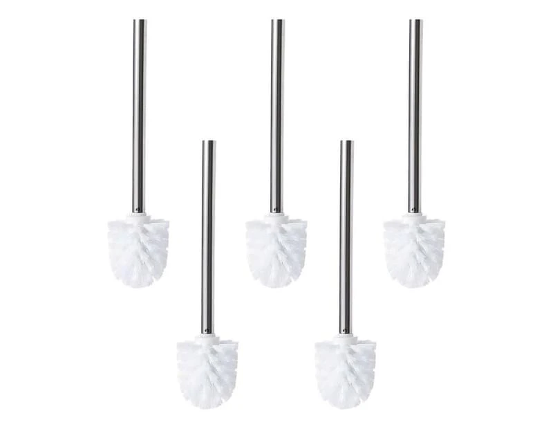 5PCS Toilet Brush Bathroom Brush White Stainless Steel Cleaning Brush Spare