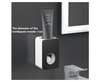 Automatic Toothpaste Dispenser Squeezer Mounted Toothbrush Bathroom Wall Black/Grey