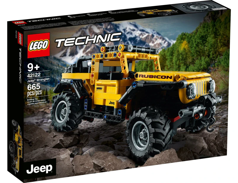 LEGO 42122 Technic Jeep Wrangler 4x4 Toy Car, Off Roader SUV Model Building Set