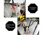 Dog Seat Belt Pet Car Seatbelt Adjustable Reflective Elastic Dog Harness--Pink