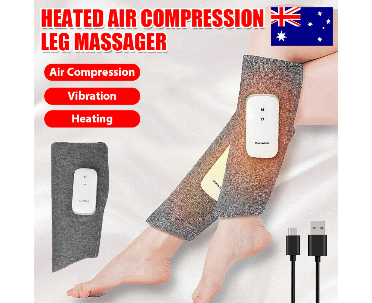 Leg Massager Calf Circulation Muscles Relax Heated Air Compression Foot Massages Heating Massage Pain Relief Muscle For Thigh Wraps