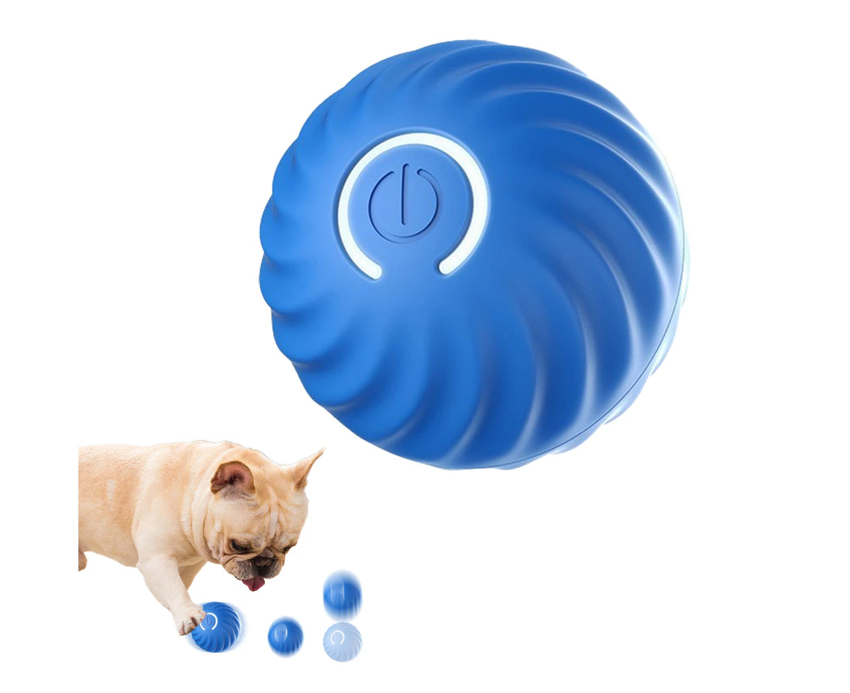 Dog Ball Toy Pet Automatic Rolling Jumping Bouncing Balls Interactive Dog Toys-Blue