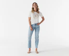 Tommy Jeans Women's Julie Ultra High Rise Straight Jeans - Light Wash