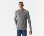 Tommy Hilfiger Men's Rectangular Structure Crewneck Jumper - Medium Grey Heather