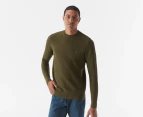 Tommy Hilfiger Men's Rectangular Structure Crewneck Jumper - Putting Green