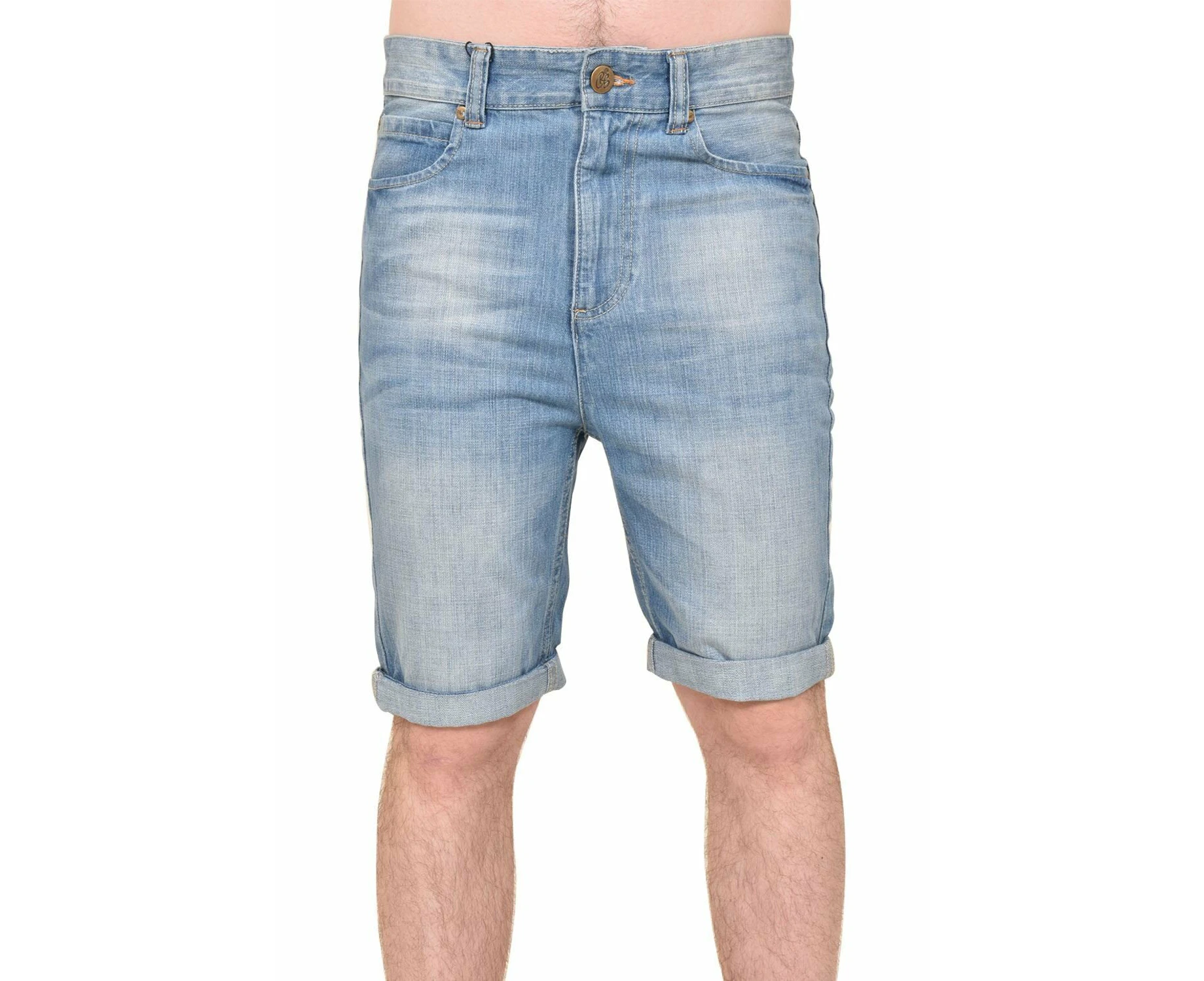 Crosshatch Mens Treyforth Trebor Denim Shorts