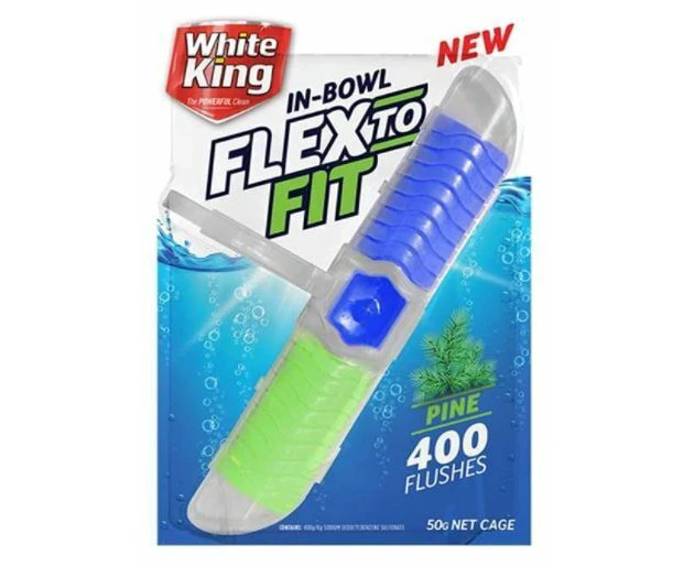 White King 50g In - Bowl Flex O Fit Toilet Cage Pine Cleaning Agent