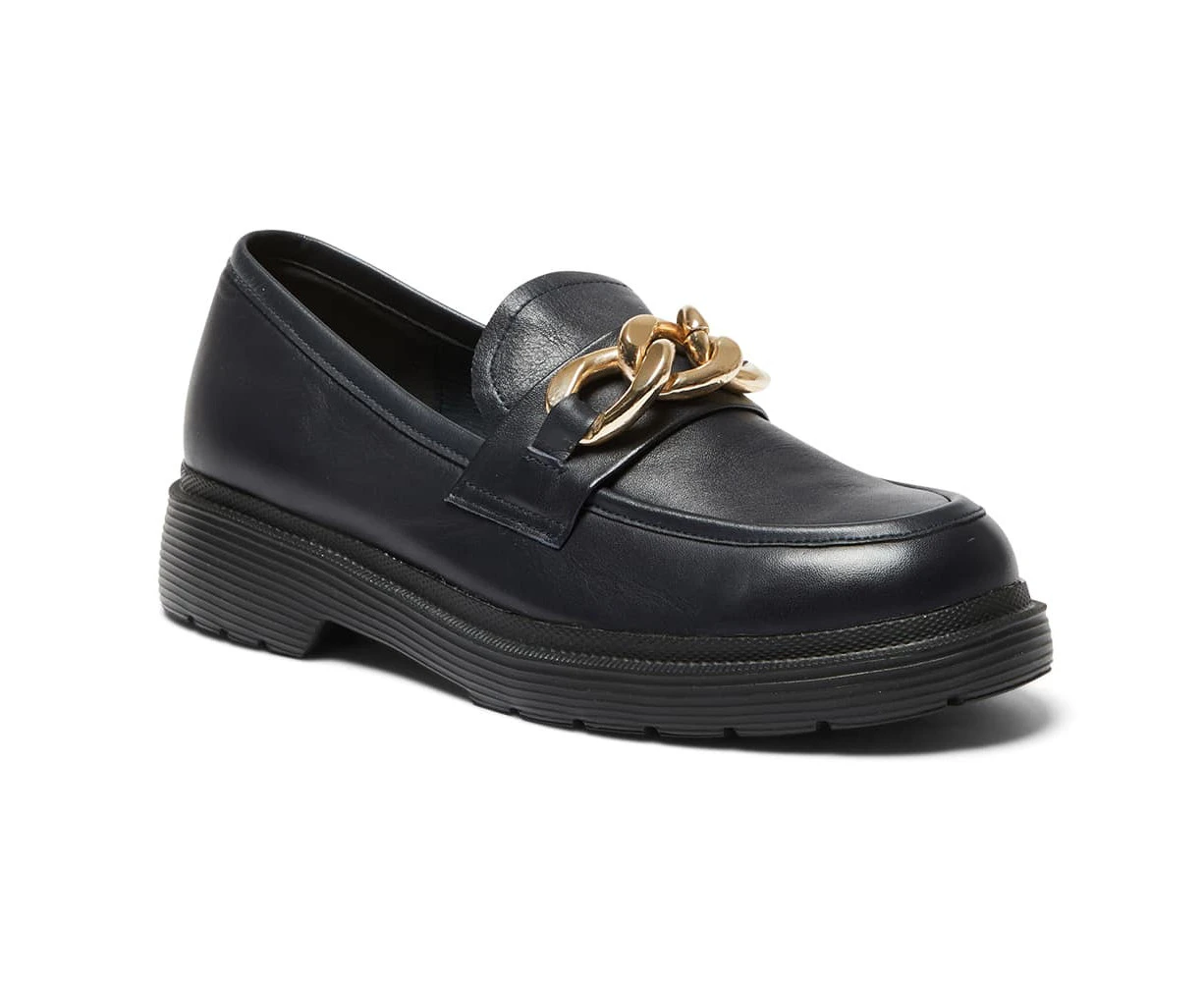 Womens Footwear Easy Steps Eloise Navy Glove Loafer