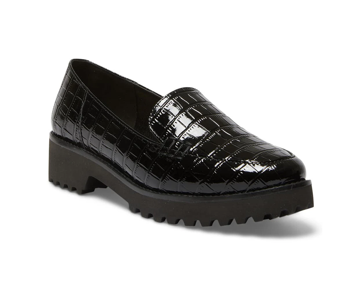 Womens Footwear Easy Steps Veanna Black Patent Croc Loafer