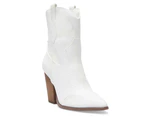 Womens Footwear Ravella Tammy White Smooth Boot