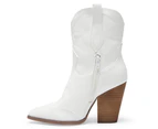 Womens Footwear Ravella Tammy White Smooth Boot