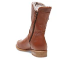 Womens Footwear Sandler Baldwin Mid Brown Glove Boot