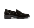 Womens Footwear Sandler Infinity Black Patent Croc Loafer