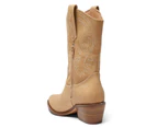 Womens Footwear Ravella Saloon Camel Micro Boot