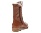 Womens Footwear Sandler Baldwin Mid Brown Glove Boot