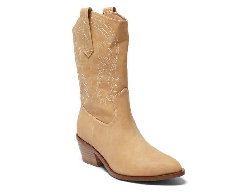 Womens Footwear Ravella Saloon Camel Micro Boot